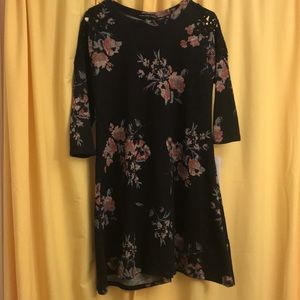 3/4 Sleeve Floral Lace Dress
